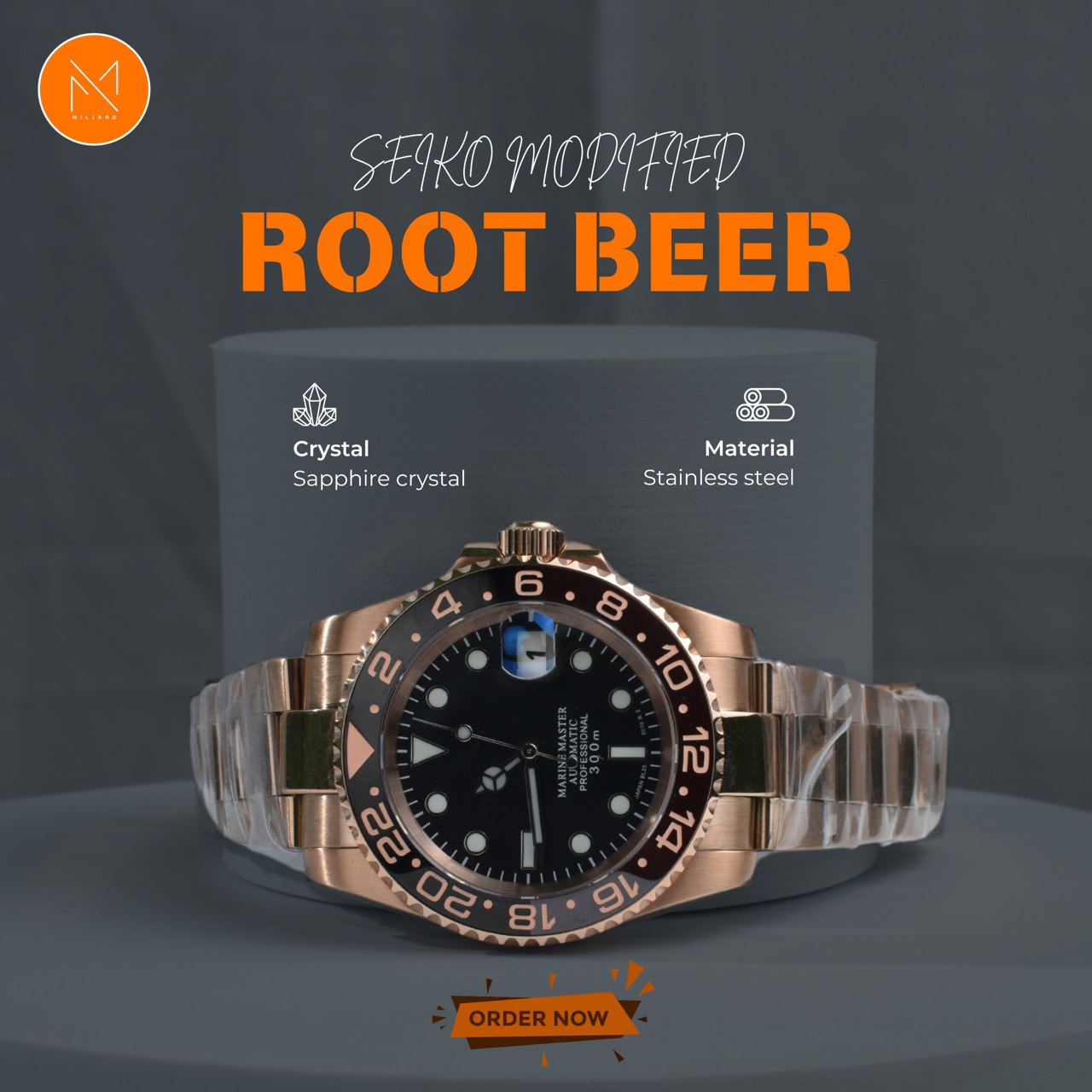 ساعة SEIKO MODIFIED (ROOT BEER)